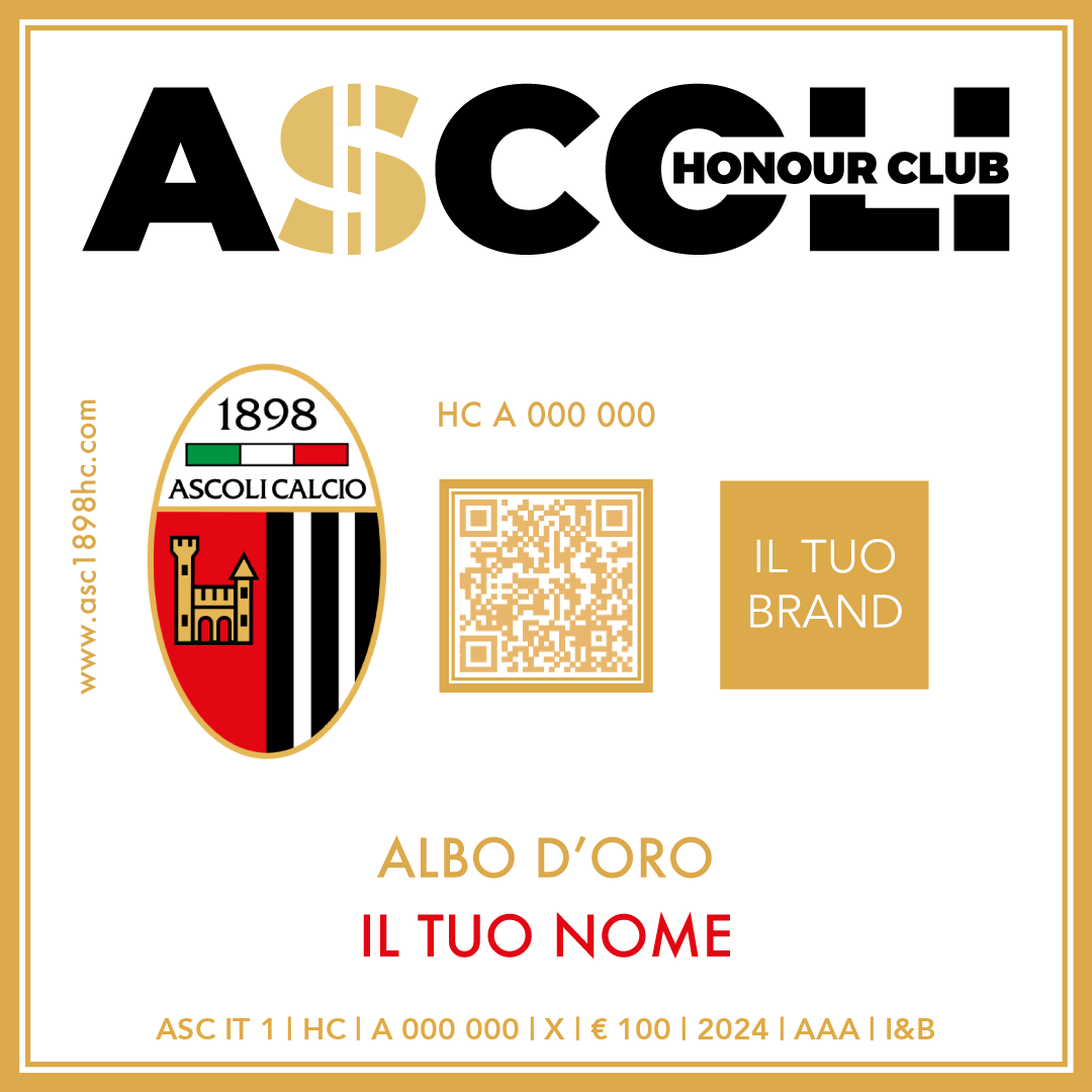 Ascoli Calcio 1898 Honour Club - Token - IL TUO BRAND