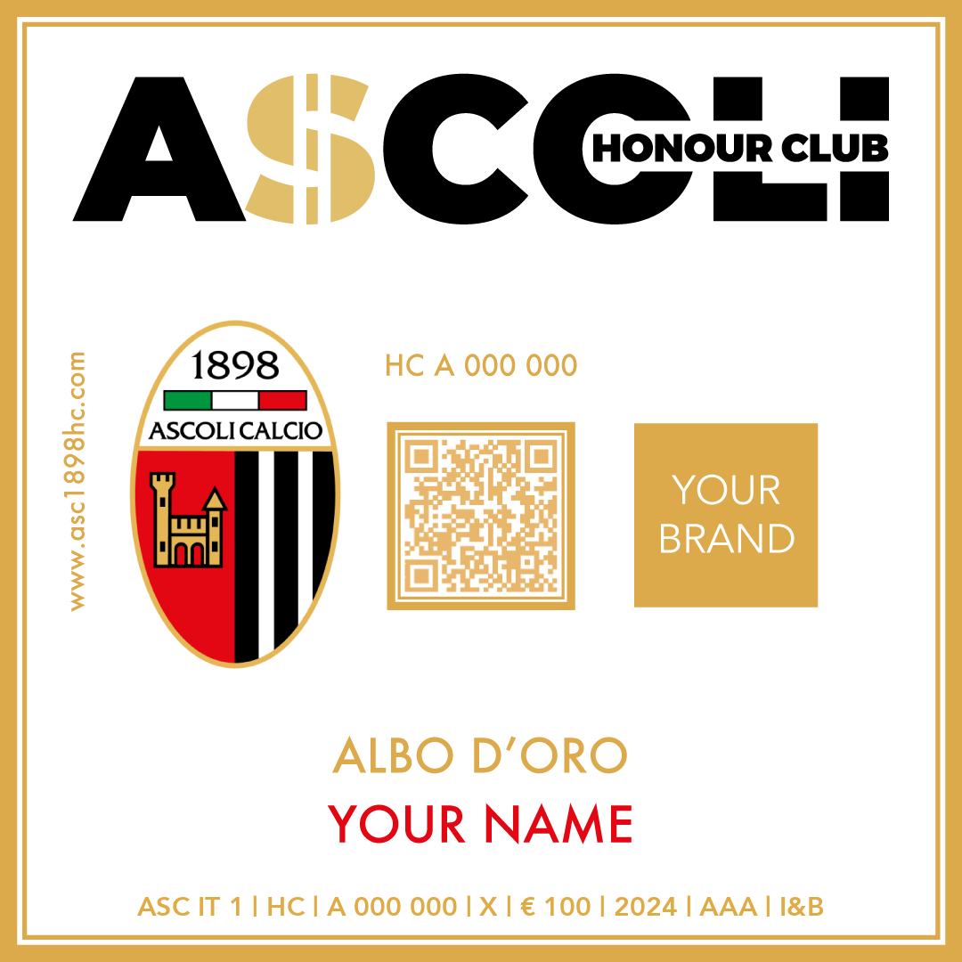 Ascoli Calcio 1898 Honour Club - Token - IL TUO BRAND